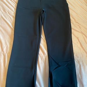 Black rayon capris